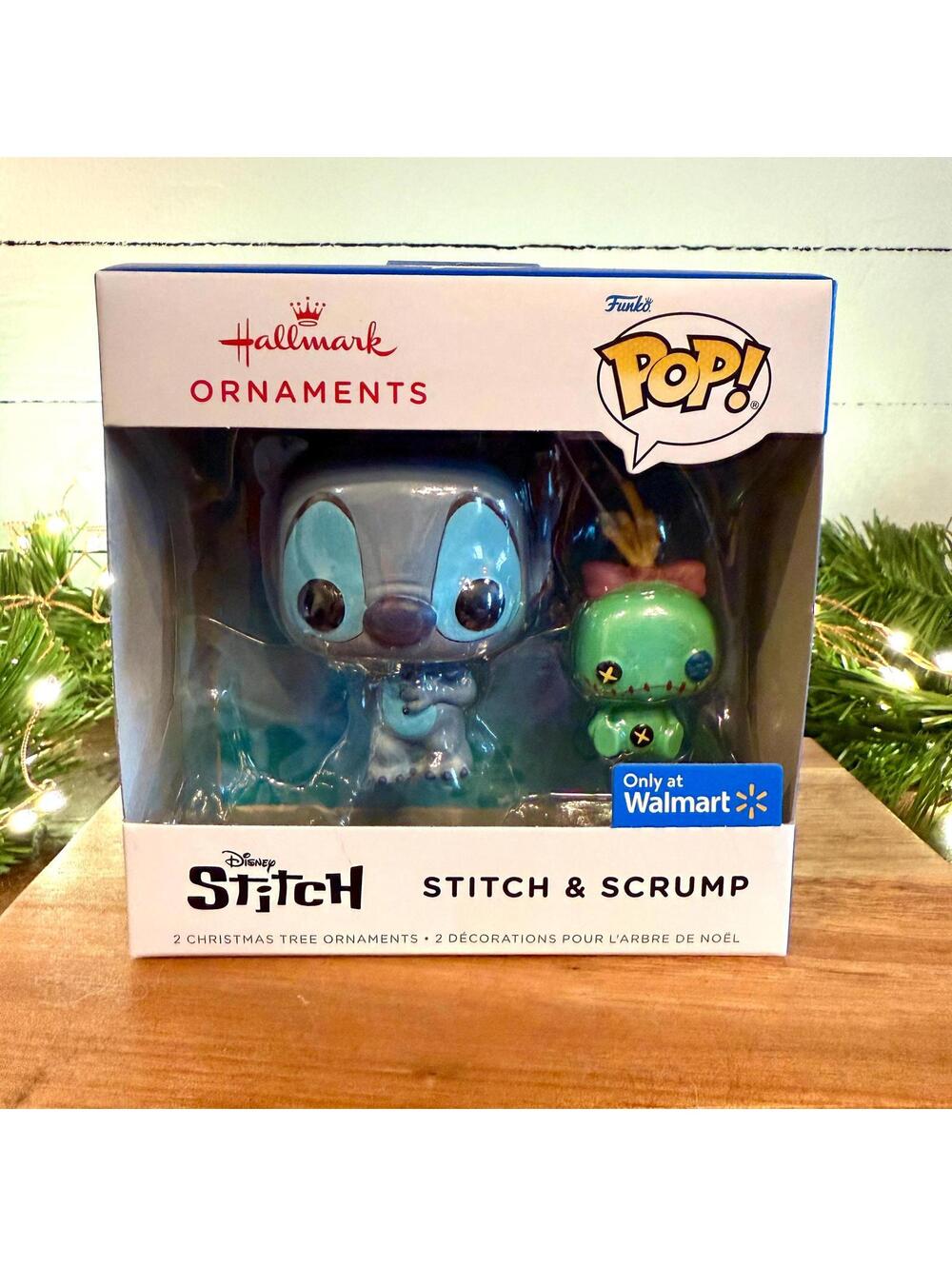 Stitch & Scrump - Hallmark Ornament Set of Two - Disney Stitch Funko Pop! NRFB